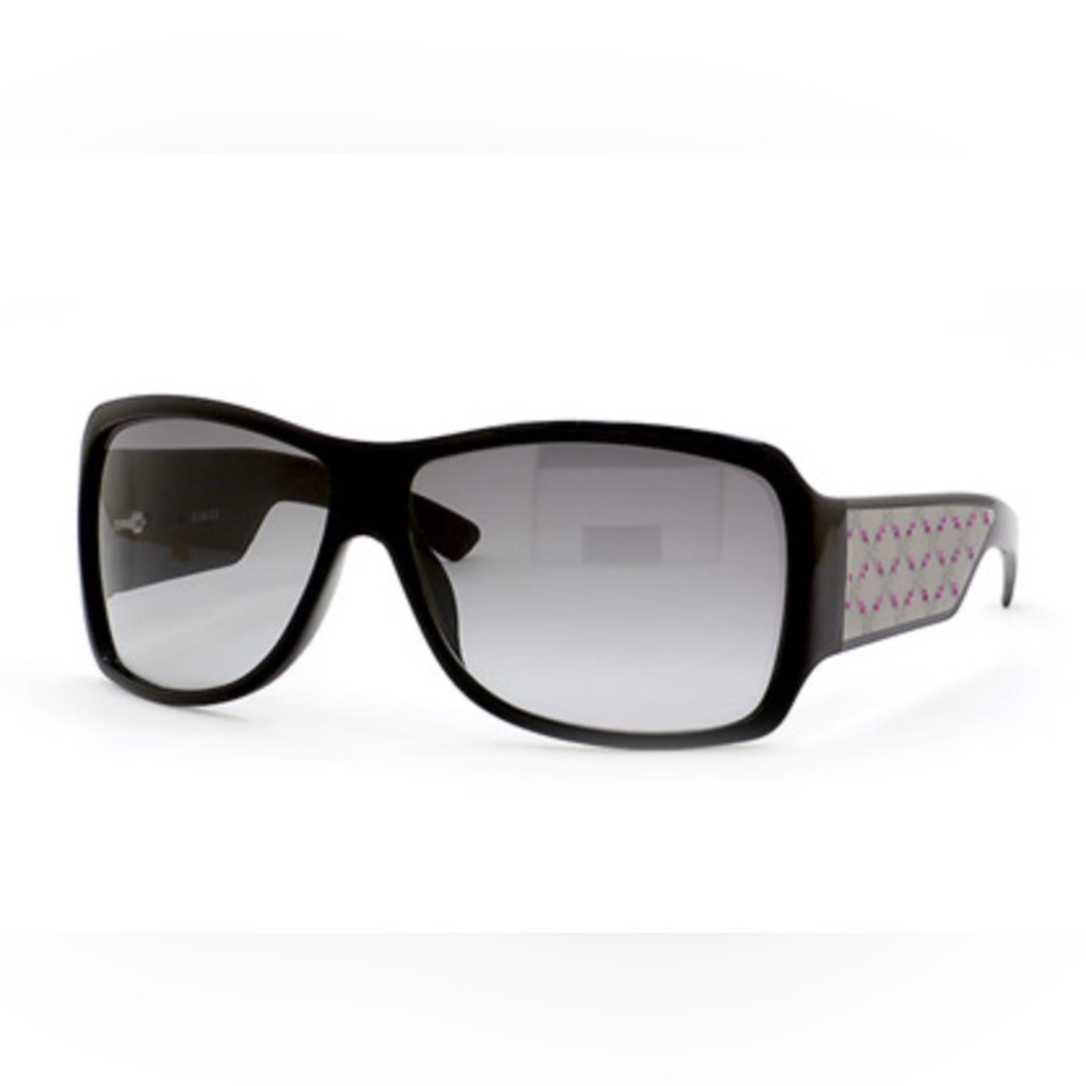 GUCCI Black frame w/ Pink Crystal GG Monogram Sunglasses w/o case